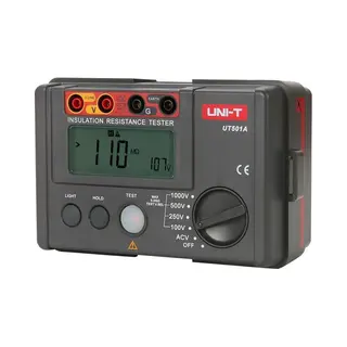Uni-Trend Uni-T UT501A Isolationswiderstands-Messgerät Für Erde, Voltmeter, Mit Lcd-Hintergrundbeleuchtung, 1000 V