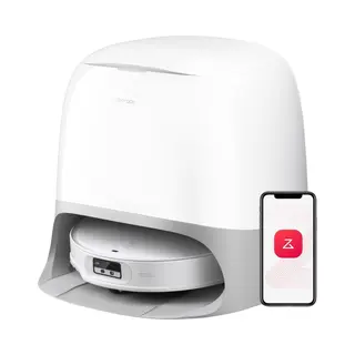 Roborock Saugroboter Qrevo Curv 2 Pro Dual Anti-Tangle-System, 100°C Heißwasser-Moppwäsche, 22.000Pa Saugkraft, 7, 98 Ultra-Slim Design, Dual