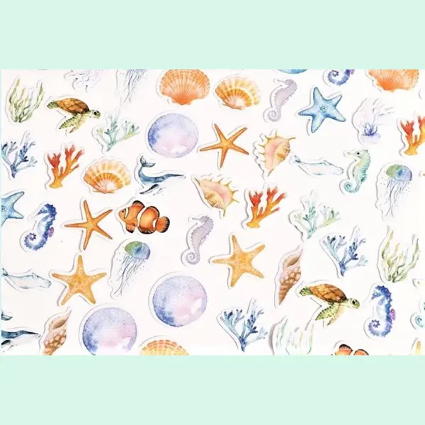 Mo-Card Stickers - De Zee & Strand - Beach & Sea Stickers - 46 Stuks thumbnail