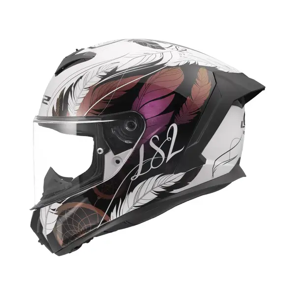 LS2 Helm Rapid Iii Boho FF820 Wit / Zwart / Roze Maat L thumbnail