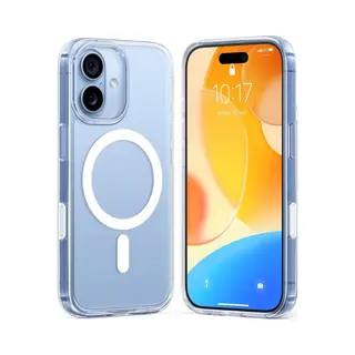 Torras Guardian Magnetic Hoesje Geschikt Voor Apple IPhone 17 - Compatibel Met MagSafe / Qi2 - Matte Beschermhoes - Back Cover Met Magneet Transparant