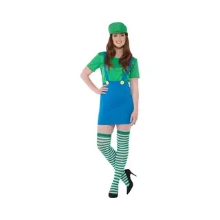 Karnival Costumes Karnival 81003 Girl Plumbers (Green) Costume, Extra Small