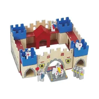Playwood Kasteel Met Ridders - Groot Speelgoedkasteel Met Ophaalbrug