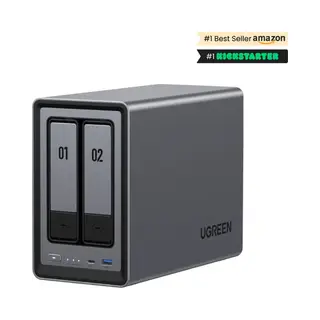 Ugreen NASync DXP2800 Nas System 2-Bay Compact Intel® N N100 8 Gb DDR5 0 Tb Ugos Pro Black