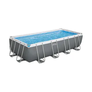 Bestway Steel Pro 56465 Aufstellpool Gerahmter Pool Rechteckig 14812 l Blau, Grau