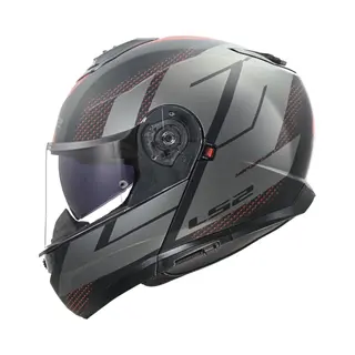 LS2 FF908 Strobe Ii Code Zwart Grijs 06 Systeemhelm - Maat Xs - Helm