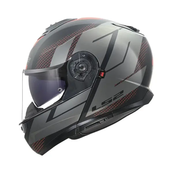 LS2 FF908 Strobe Ii Code Zwart Grijs 06 Systeemhelm - Maat Xs - Helm thumbnail