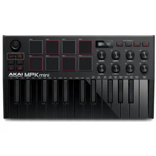 Akai Mpk Mini MK3 Midi toetsenbord 25 toetsen Usb Zwart, Rood