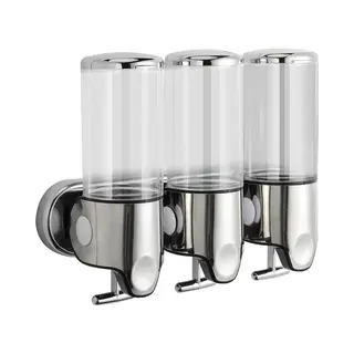 3 In 1 Douche Zeepdispenser - Wandmontage Shampoo En Conditioner Dispenser - 1500ml - Roestvrij Staal Geen Lekkage Zeepdispenser - Voor Keuken、