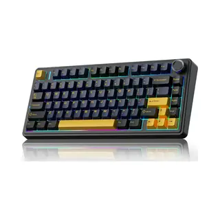 Epomaker X Aula F75 - Zwart - Mechanisch Draadloos Toetsenbord - 75% - Qwerty - Gaming Keyboard - Leobog Reaper Switch