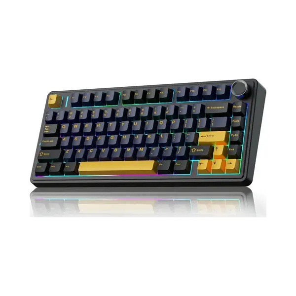 Epomaker X Aula F75 - Zwart - Mechanisch Draadloos Toetsenbord - 75% - Qwerty - Gaming Keyboard - Leobog Reaper Switch thumbnail