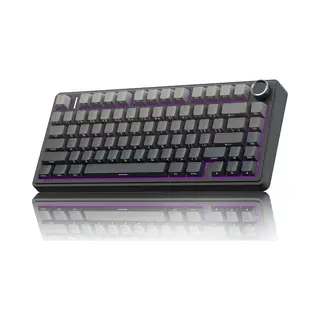 Epomaker X Aula F75 - Zwart/Grijs - Mechanisch Draadloos Toetsenbord - Rgb - 75% - Qwerty - Gaming Keyboard - Leobog Reaper Switch