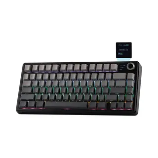 Epomaker X Aula F75 Max - Zwart/Grijs - Mechanisch Draadloos Toetsenbord - Rgb - 75% - Qwerty - Gaming Keyboard - Leobog Reaper Switch