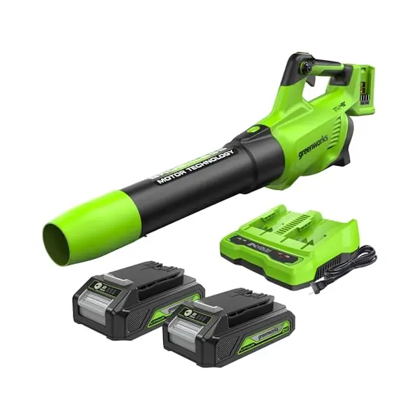 Greenworks 48 Volt (2X24 Volt) Accu Bladblazer Incl. 2x Li-Ion Accu & Lader thumbnail