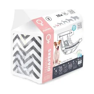 M-Pets Female Dog Diapers S 10 Pack