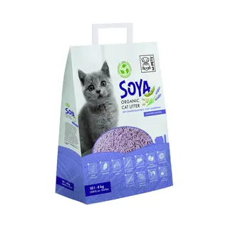 Mpets Soya Organic Cat Litter - Kattenbakvulling - 10 L Lavendel
