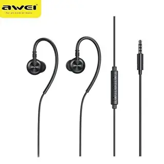 Awei Słuchawki Stereo L3 3, 5mm Jack Czarny/black (Kabelgebunden), Kopfhörer, Schwarz