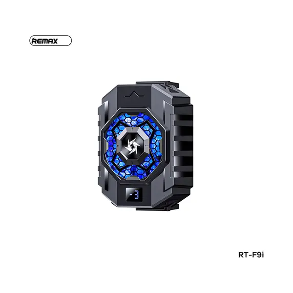 Remax Rt-F9i - Telefoonkoeler - Phone Cooler - Temperatuur Display - Zwart - Rgb - Schermgrotte 4 - 6.7 Inch thumbnail