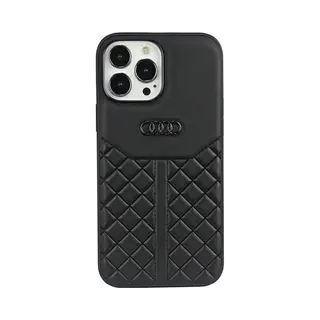 Audi Genuine Leather Back Case - Geschikt Voor Apple IPhone 13 Pro (6.1") - Zwart