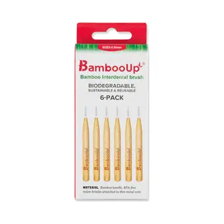 BambooUp Bamboo Interdentale Borstels 0, 50mm 6 Stuks