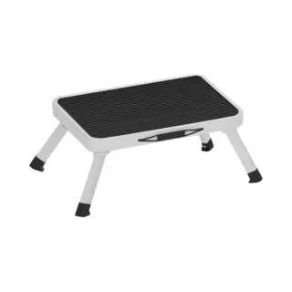 Songmics Trittleiter Tritthocker (Klapptritt, Einstufige Leiter Aus Stahl, Rutschfeste Trittfläche), Bis Zu 150 Kg Belastbar