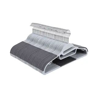 Songmics Home Songmics Kunststoff-Kleiderbügel, 50 Stück, Grau, Rutschfest, Platzsparend, 360° Drehbarer Haken, 41, 5 Cm Breit