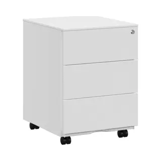 Songmics Mobile Lockable File Cabinet, White