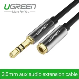 Ugreen AV118 Aux Jack Audio Verlenger 3, 5 Mm 5m (zwart) (5 m, Aux-kabel), Audiokabel