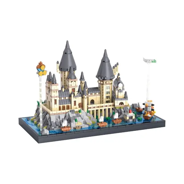Zhe Gao Lezi LZ8339 Nanoblocks Magische Ridders Kasteel Bouwset | Miniaturen & Modelbouwpakketten | 3D Puzzel | Classic Creator Speelgoed Bouwpakket Niet thumbnail