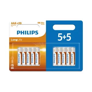 Philips R03L10BP/10 huishoudelijke batterij Wegwerpbatterij Aaa Zinkchloride