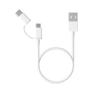 Xiaomi Mi 2-in-1 Usb Cable Micro Usb to Type C 30cm Usb Kabel Usb 2.0 0,3 m Usb A Micro-Usb B Weiß