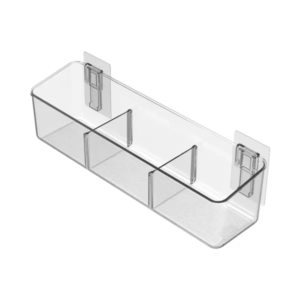 So Clever Zelfklevend Opbergbakje Hangend Large - Transparant - Ophangen Zonder Boren | Zelfklevend | Bpa-vrij thumbnail