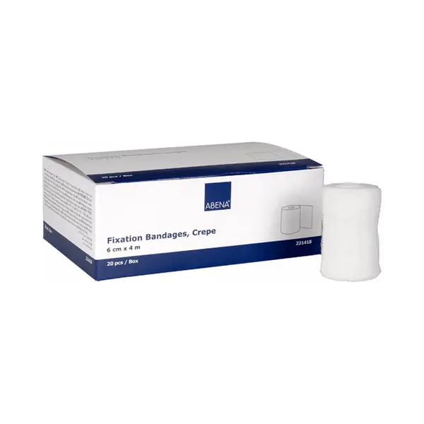 Abena Fixatieverband Crepe - 20 Rollen Verband - 6 Cm X 4 M - 80% Stretch - Voor Fixatie Van Wondverband thumbnail