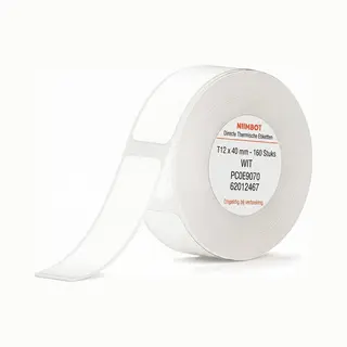 Niimbot - Labels - Etiketten - Geschikt Voor D110 - D11 - D101 - 12 X 40 Mm - 160 Vellen - Wit