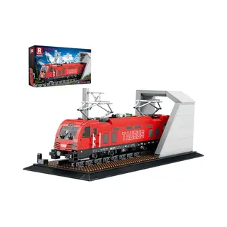 Reobrix City Express Passenger Train Building Set With Base, Moc Classic Train Brick Kit For Adult, 66020 Retro Taurus Locomotive Vehicle Home Decor