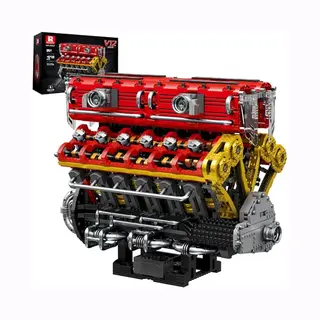 Reobrix 33017 V12 Mega Speed Engine Classic Xl Motor Bouwset | Racing Champions Modelbouw | Technische Educatief Creator Speelgoed Ideas Bouwpakketten