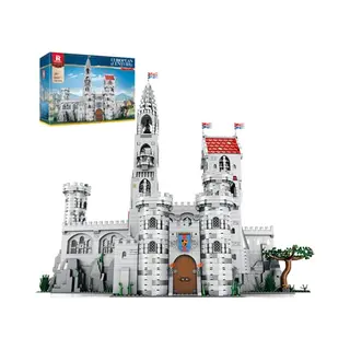 Reobrix King’s Castle Building Set For Adults, Medieval Foldable Castle Model With Two Play Modes, Three-Tier Design, Collectible Architecture