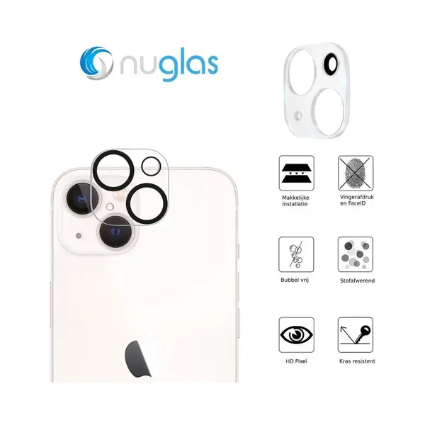 NuGlas Camera Lens Protector Voor IPhone 14 Plus - Beschermglas IPhone - Tempered Glass thumbnail