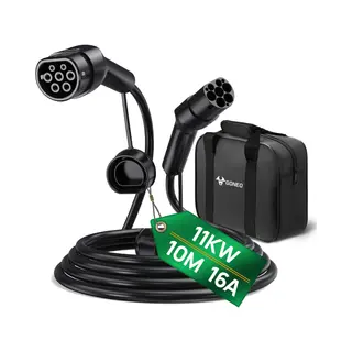 Goneo Typ 2 Ladekabel 7kW/11kW/22kW - Autoladekabel, Elektroauto-Ladekabel, (1000 Cm), Typ 2 Auf Typ 2 Ev Ladekabel Mit Tragetasche