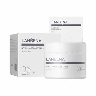 Lanbena Nieuw Mee-eter Verwijderaar Poriënreiniger Neusstrips - Met 60 Stuks Papier Voor Neusmaskers - Met Aloe Vera, Salicylic Acid- Voor Alle
