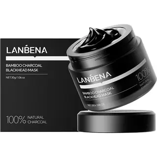 Lanbena Mee-eter Verwijderaar Bamboe Houtskool Neusmasker Pore Strip Peel Off Gezichtsverzorging - Met 60 Stuks Papier Voor Neusmaskers - Met Aloe