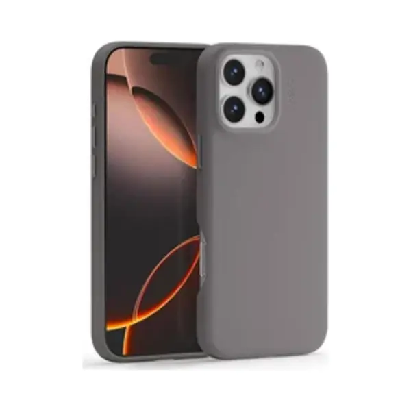 Moft Hoesje Geschikt Voor IPhone 16 Pro Max - Movas Snap Back Cover - Compatibel Met MagSafe - Vegan Leer Case - Beschermhoes Dun - Duurzaam - Taupe thumbnail