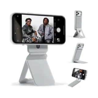 Moft Movas Tombogo Kaarthouder Met Standaard | Compatibel Met MagSafe | Ruimte Voor 2 Pasjes | Pasjeshouder Wallet | Tripod Standaard | Grijs