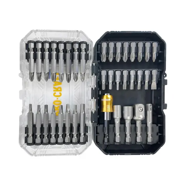 Procraft, Bits, Bs-37 Bit Set 37 Teilig S2 Stahl Phillips / Pozidriv / Torx / Hex / Schlitz / Vierkant (Cross Phillips Ph, Vierkant Stopcontact, Kruis thumbnail