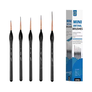 Kjg Fijne Penselen Set - Miniatuur & Modelbouw - Voor Water, Acryl En Olieverf