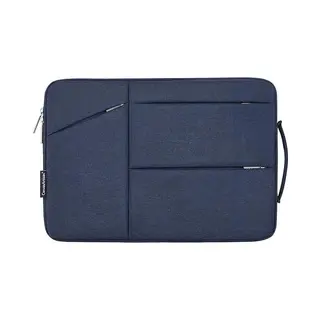 Canvas Artisan Laptophoes 14 Inch Xv - Laptop Sleeve Met Extra Vakken - Donkerblauw