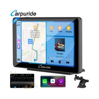 Carpuride C3 Draagbare 7 Inch Touchscreen Autoradio, Carplay En Android Car Wireless, AirPlay Link Mirror, Bluetooth, Navigatie, Siri, Fm/Aux