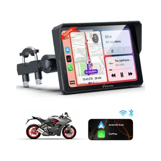 Carpuride W702 Pro - Motorfiets Carplay-scherm - Intercomfunctie - Kompas - Barometer - Touchscreen - Muziek Delen - Dubbele Bluetooth