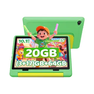 Hotlight KT1028 - Android 15 Kindertablet - 10.1 Inch - 20(7)Gb Ram/64GB Rom– 5000mAh - Groente
