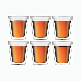 Bodum Canteen - Set Of 6 Glasses 0.1L - Double Wall - Small